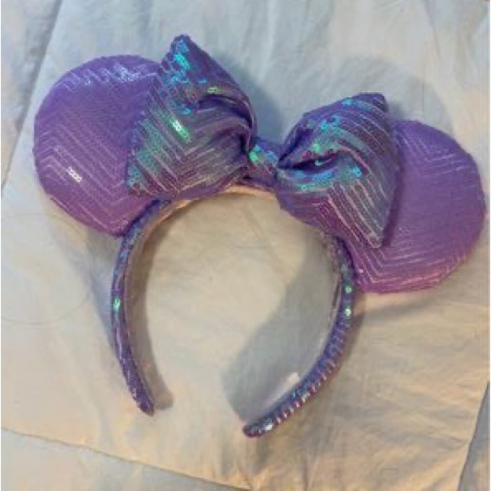 Sequin Purple Minnie Mouse ears